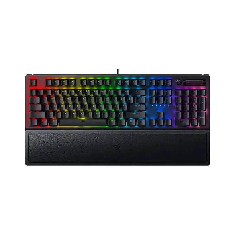 کیبورد باسیم گیمینگ ریزر مدل BlackWidow V3 Mechanical سوییچ سبز