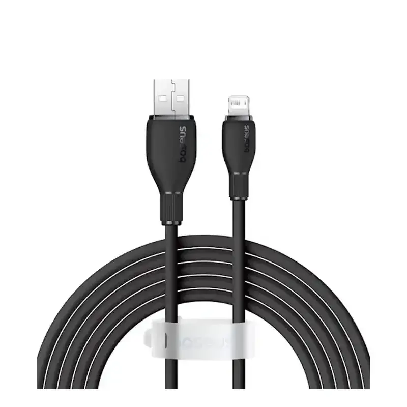 کابل شارژ USB to iP باسئوس مدل Pudding Series با طول 2 متر 2.4 آمپر